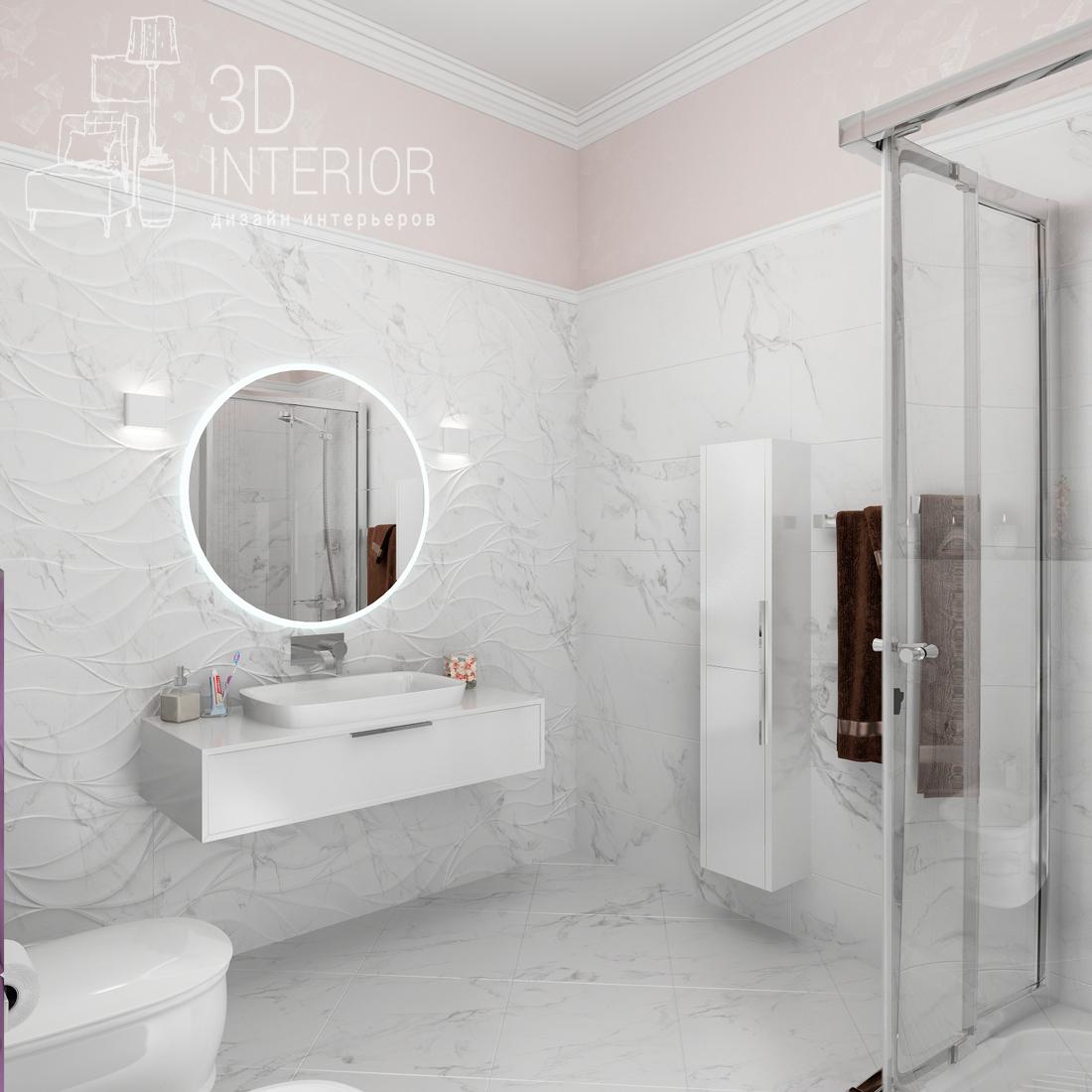 дизайн проект ванной комнаты семь квадратов