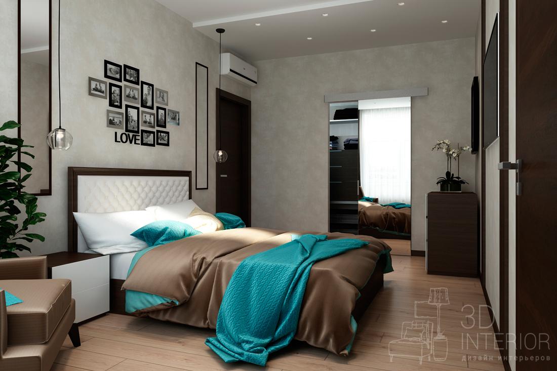 дизайн спальни с гардеробной комнатой