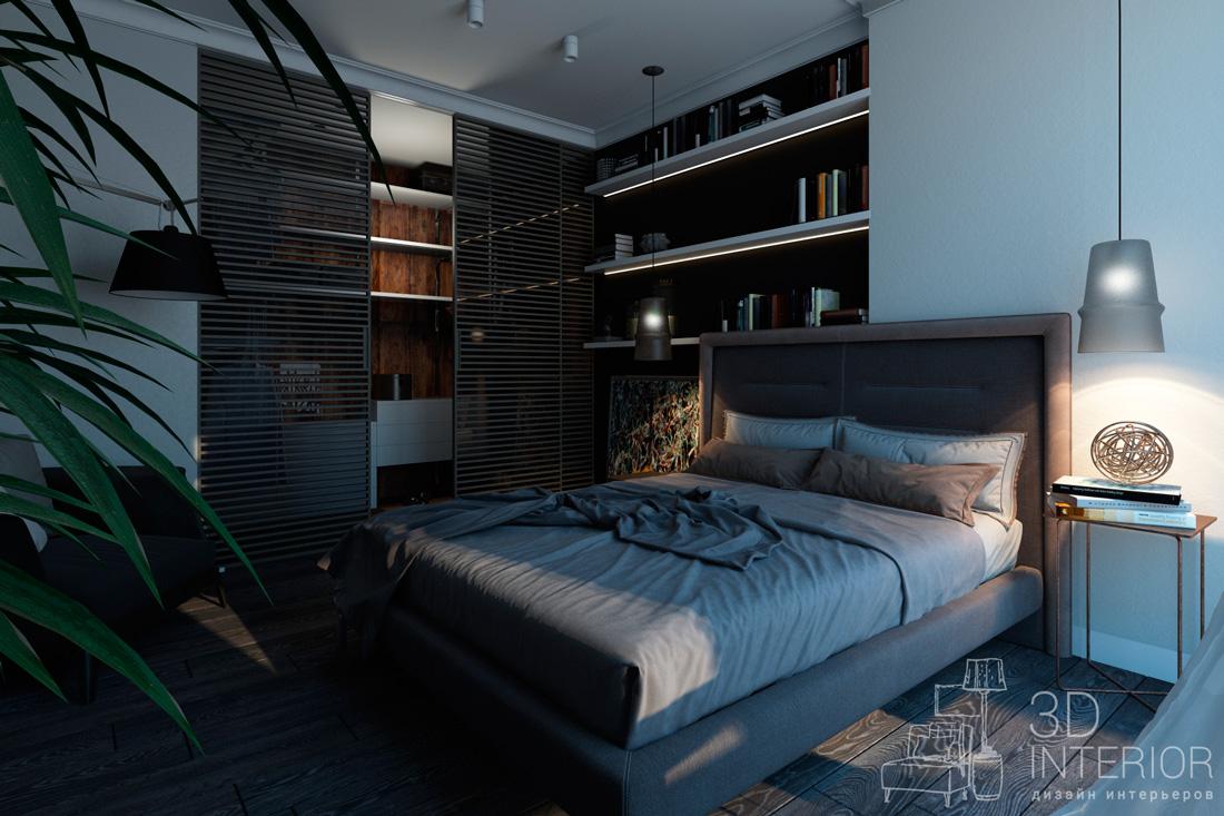 Дизайн современной спальни в серых тонах